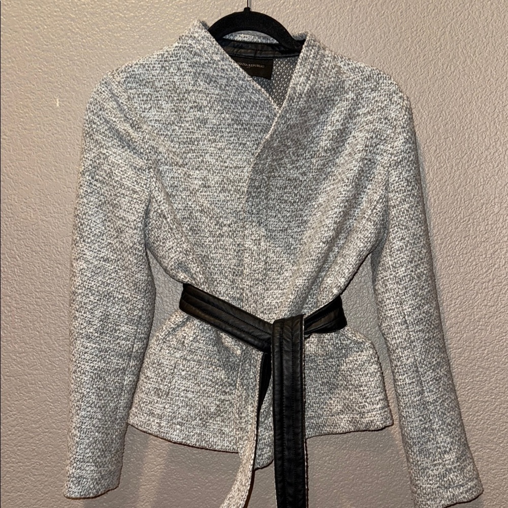 Banana Republic Gray Jacket with Black Belt